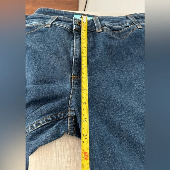 Vintage 90s y2k Area Jeans Bootcut Back Flap Pockets Slit Front Pocket Size 10 - Picture 5 of 10
